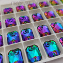 Zodiac Sew on Stone Emerald Cut - Volcano Green