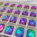 Zodiac Sew on Stone Emerald Cut - Volcano Green