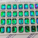 Zodiac Sew on Stone Emerald Cut - Volcano Green