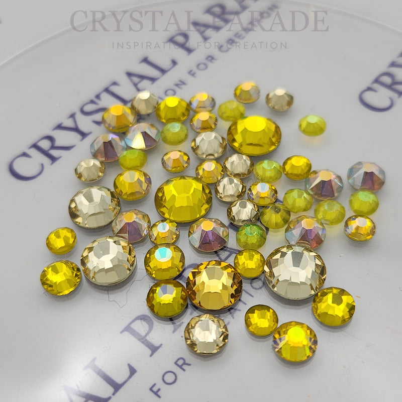 Mixed Brands Statement Crystal Mix Sizes (SS16 - SS34) x50 - Yellow