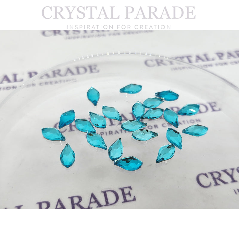 DISCONTINUED - Zodiac Crystal Flame Shape 8mm Aquamarine - Pack of 20