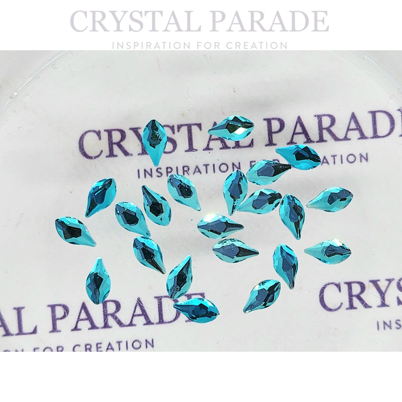 Zodiac Crystal Flame Shape 8mm Aquamarine - Pack of 20