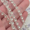 Zodiac Plastic Banding - Transparent With Clear Rhinestones SS12 (3mm)