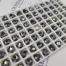 Zodiac Fancy Stone Pointy Back Heart - Black Diamond 8mm