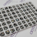 Zodiac Fancy Stone Pointy Back Heart - Black Diamond 8mm