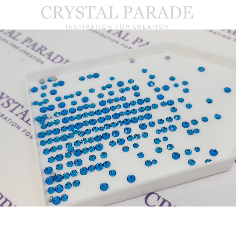 Zodiac Crystals Mixed Sizes Pack of 200 - Capri Blue