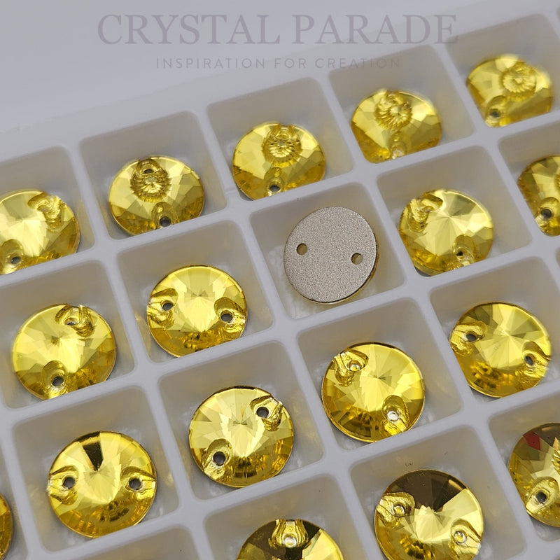 Zodiac Crystal Rivoli Sew on Stone - Citrine Yellow