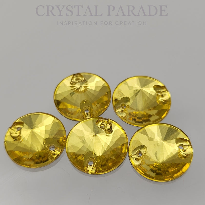 Zodiac Crystal Rivoli Sew on Stone - Citrine Yellow