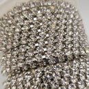 Zodiac Silver Cupchain with Clear Crystals