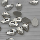 Zodiac Peardrop Shape Clear 7x10mm - Pack of 20