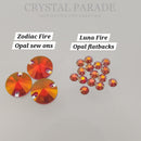 Zodiac Rivoli Sew on Stone - Fire Opal