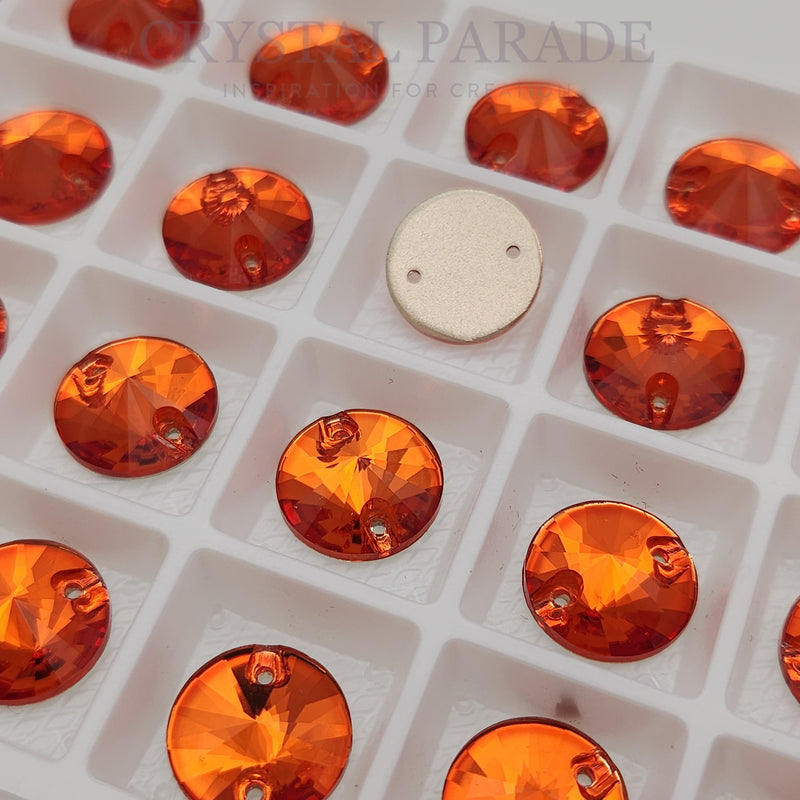 Zodiac Crystal Rivoli Sew on Stone - Hyacinth Orange