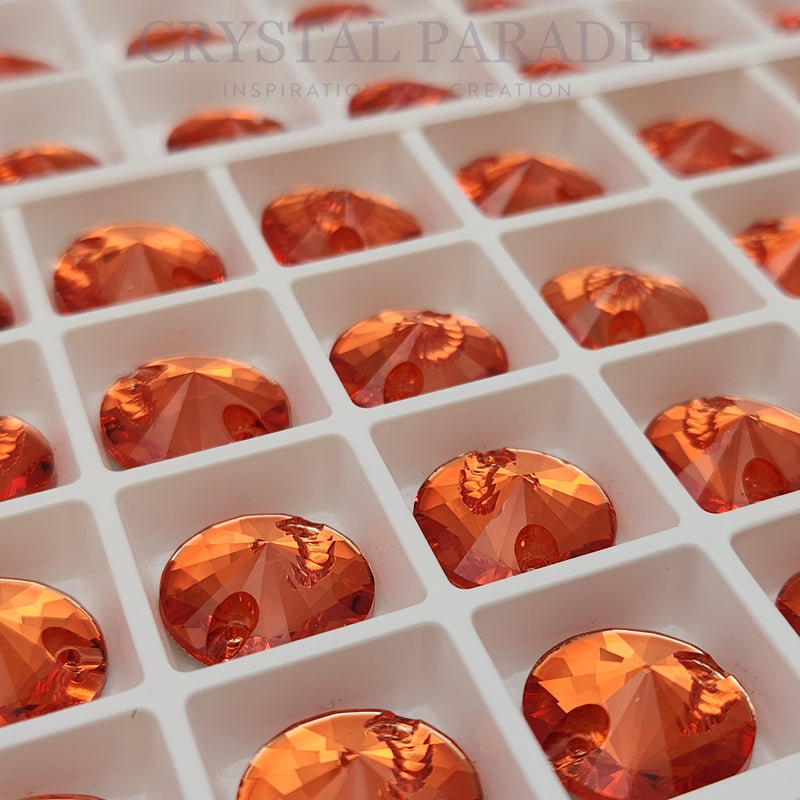 Zodiac Crystal Rivoli Sew on Stone - Hyacinth Orange