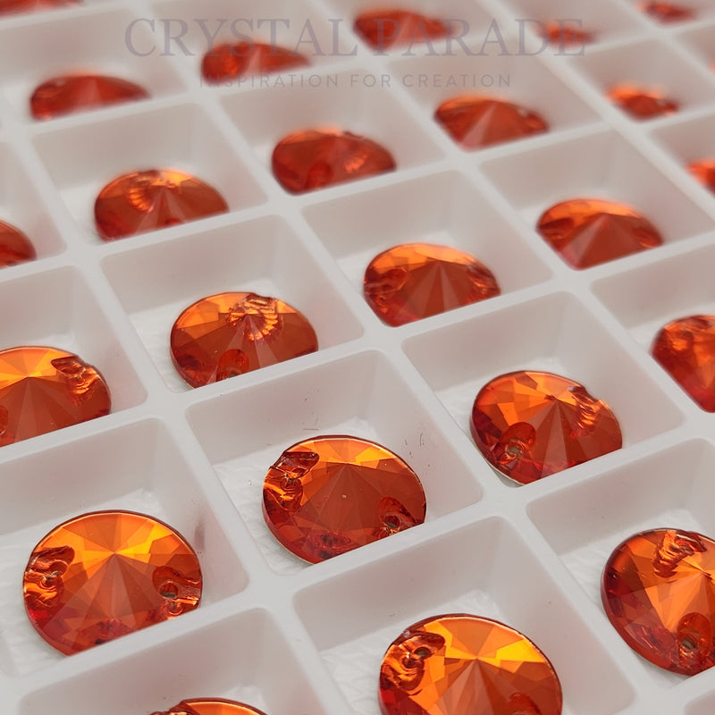 Zodiac Crystal Rivoli Sew on Stone - Hyacinth Orange