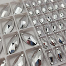 Zodiac Crystal Navette Sew on Stone - Mine Silver