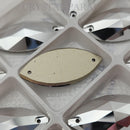 Zodiac Crystal Navette Sew on Stone - Mine Silver