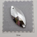 Zodiac Crystal Navette Sew on Stone - Mine Silver