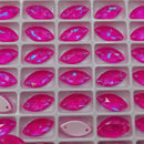 Zodiac Crystal Navette Sew on Stone - Neon Pink Shimmer