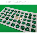 Zodiac Rivoli Buttons Emerald Green