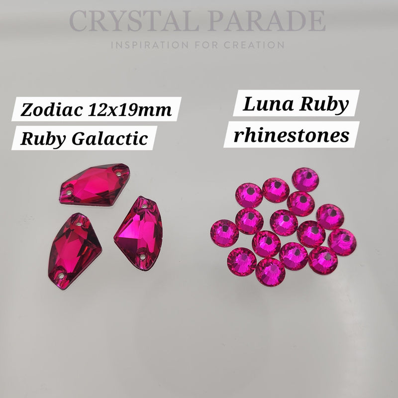 Zodiac Crystal Peardrop Sew on Stone - Ruby