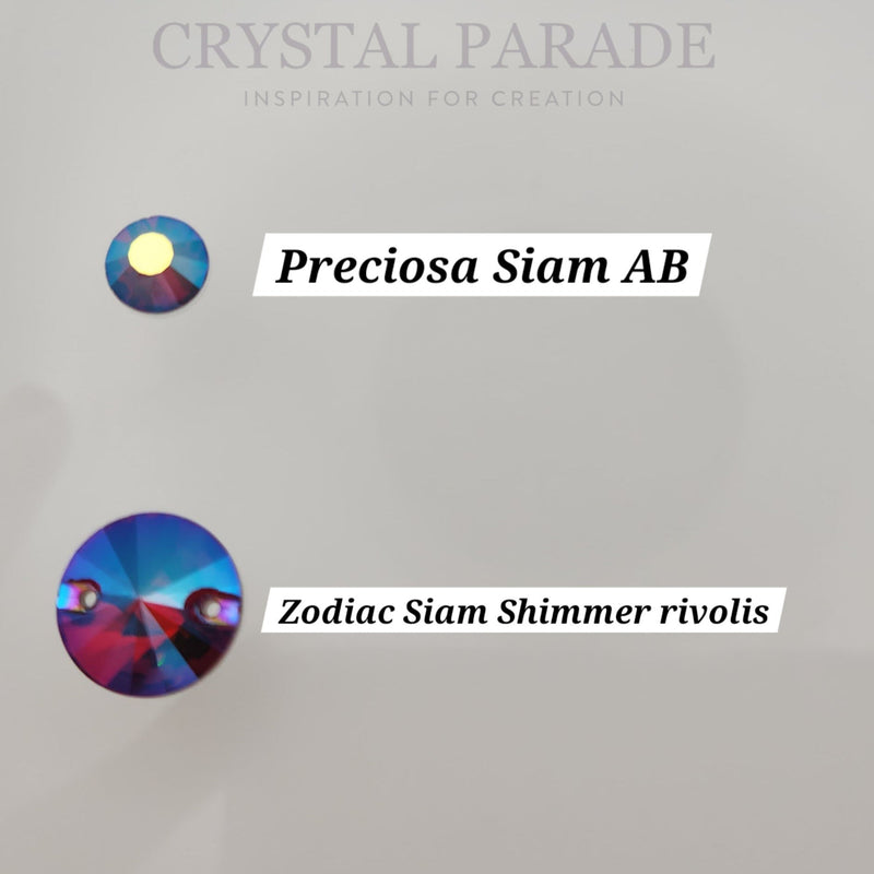 Zodiac Rivoli Sew on Stone - Siam Shimmer