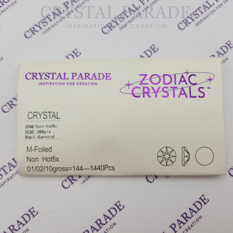 Zodiac Non Hotfix Crystals - Black Diamond