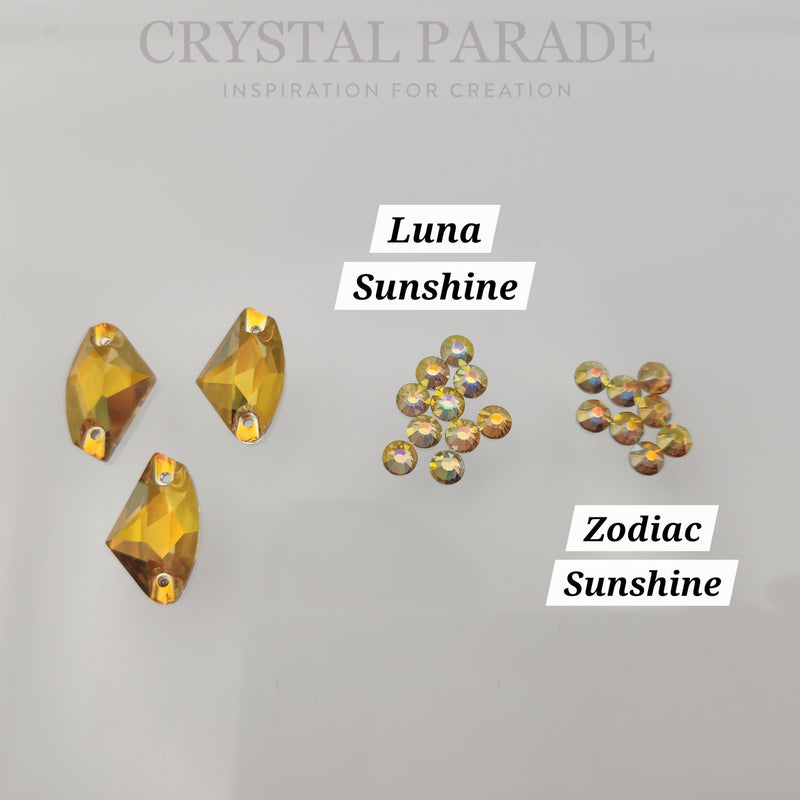 Zodiac Crystal Galactic Sew on Stone - Sunshine