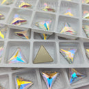 Zodiac Crystal Triangle - AB (No holes) 12mm