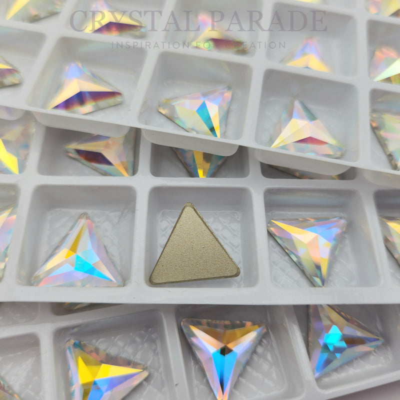 Zodiac Crystal Triangle - AB (No holes) 12mm