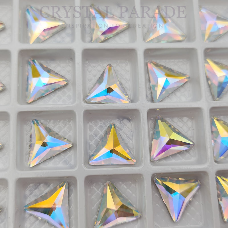 Zodiac Crystal Triangle - AB (No holes) 12mm