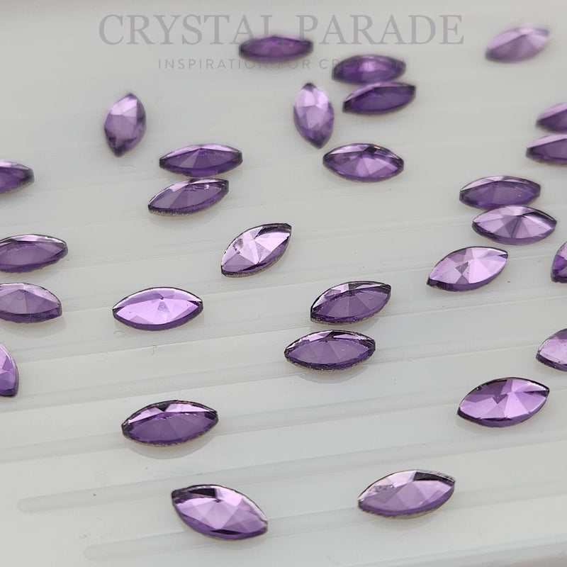 Zodiac Crystal Navette 6x4mm Violet - Pack of 20