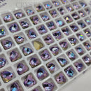 Zodiac Fancy Stone Pointy Back Heart - Vitrail Light 8mm