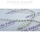 Zodiac Plastic Banding - White With Clear Rhinestones