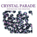 Preciosa Glass Floral Bead - Black/Pink 00555
