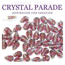 Preciosa Glass Pearshape Floral Bead - Purple 02154