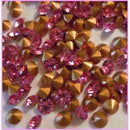 Swarovski 1012 Pointy Back Round Chaton Various Sizes - Rose