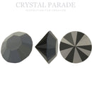 Swarovski 1100 Round Chaton Various Sizes - Jet Hematite Unfoiled