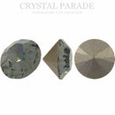 Swarovski 1028 Pointy Back Round Chaton Various Sizes - Black Diamond