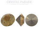 Swarovski 1028 Pointy Back Round Chaton Various Sizes - Golden Shadow