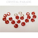 Swarovski 1028 Pointy Back Round Chaton Various Sizes - Indian Pink