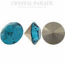 Swarovski 1028 Pointy Back Round Chaton Various Sizes - Indicolite