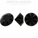 Swarovski 1012 Pointy Back Round Pointy Back Chaton SS40 (8.4mm) (Unfoiled) - Jet x12pcs
