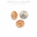 Swarovski 1028 Pointy Back Round Chaton Various Sizes - Light Peach
