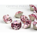 Swarovski 1028 Pointy Back Round Chaton Various Sizes - Light Rose