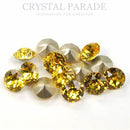 Swarovski 1028 Pointy Back Round Chaton Various Sizes - Topaz