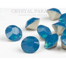 Swarovski 1088 Pointy Back Round Chaton Various Sizes - Caribbean Blue Opal