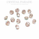Swarovski 1028 Pointy Back Round Chaton Various Sizes - Vintage Rose