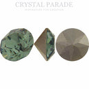 Swarovski 1088 Pointy Back Round Chaton Various Sizes - Erinite