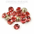 Swarovski 1028 Pointy Back Round Chaton Various Sizes - Padparadasha