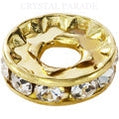 Preciosa Large Hole Rondelles Clear Crystal - Raw